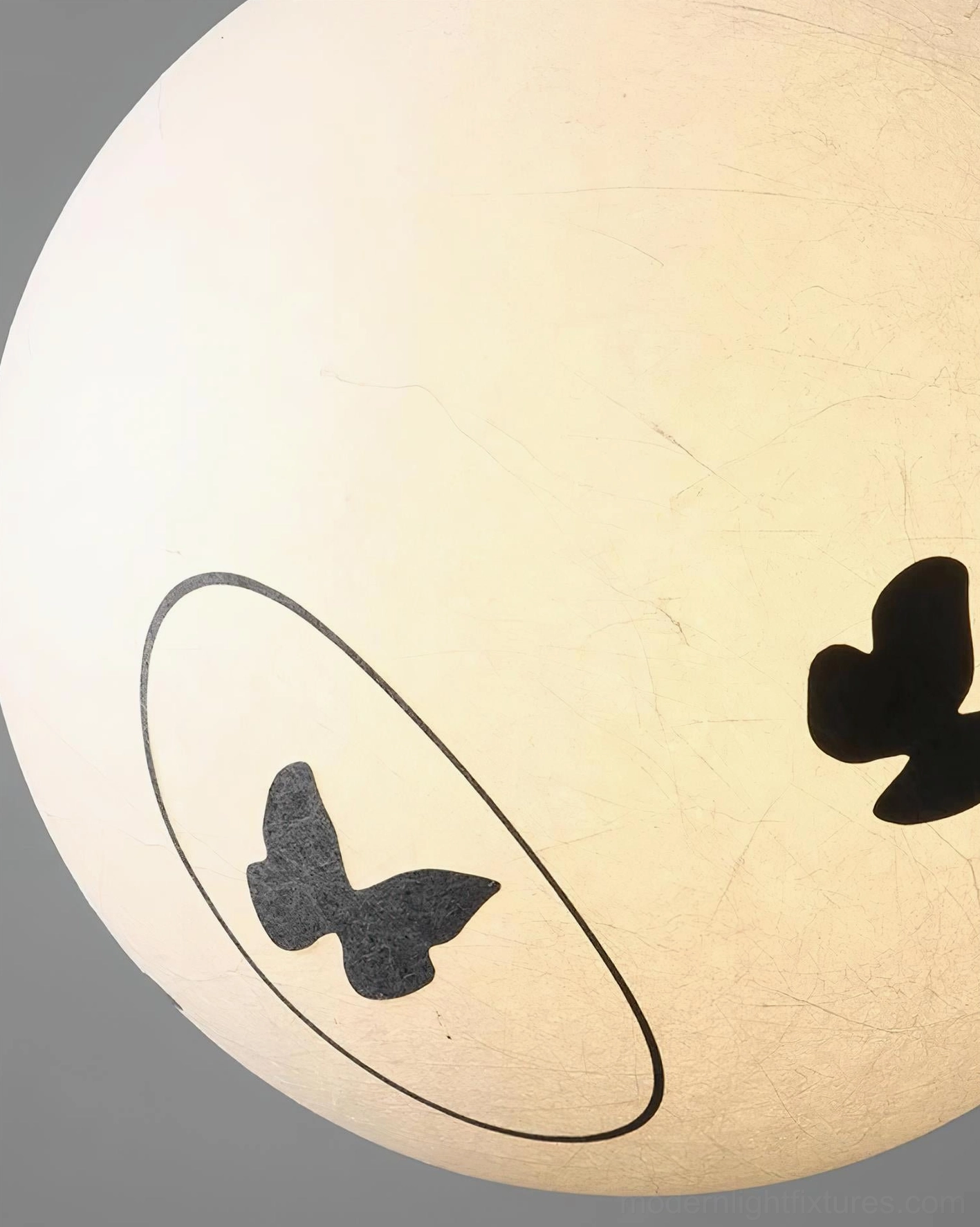 Luna Flutter butterfly pendant light multiple size comparison, sculptural spherical design with butterfly cutouts