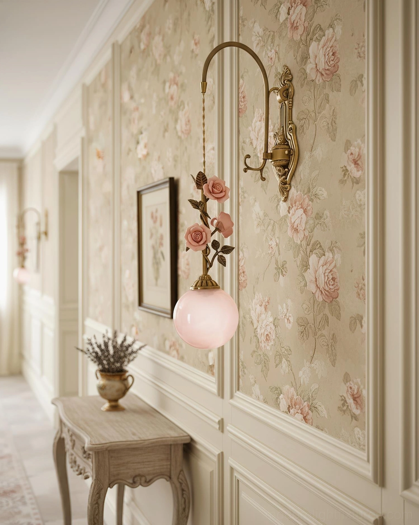 Lunafleur vintage wall sconce in interior design styled room setting elegant decor
