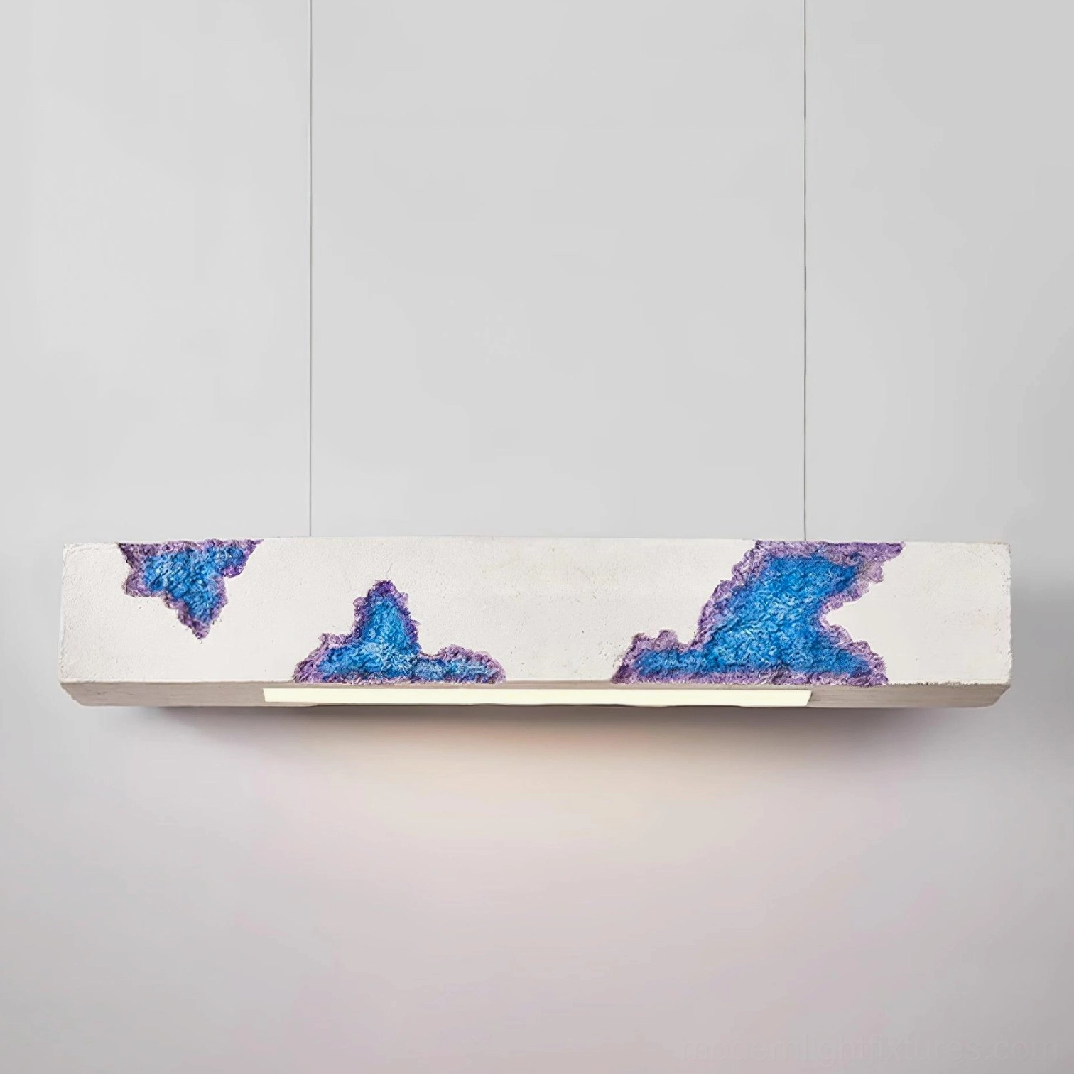 Model B Lunar Gleam blue pendant lamp - sophisticated color variant modern design
