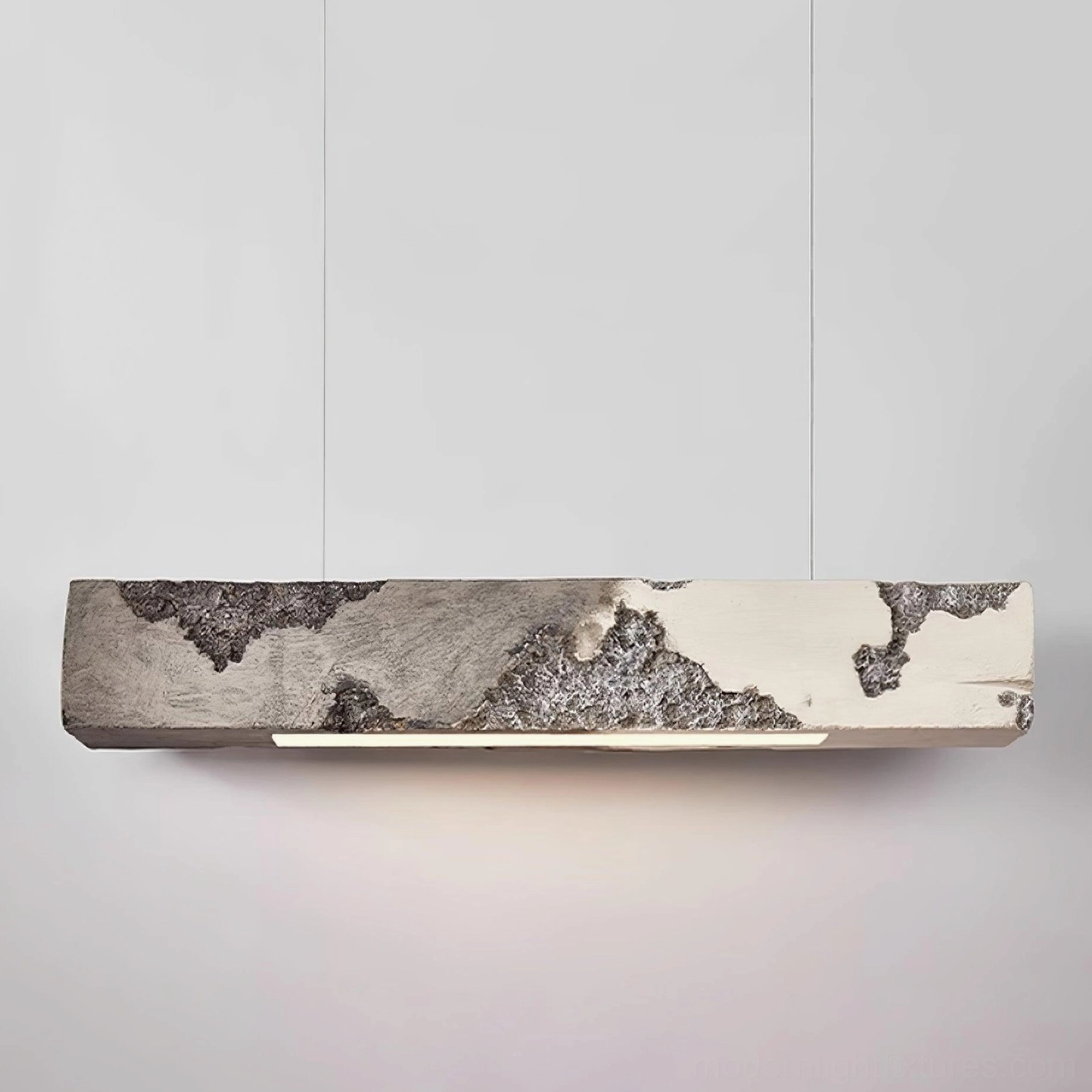 Model B Lunar Gleam grey pendant light - alternative design variant modern linear fixture