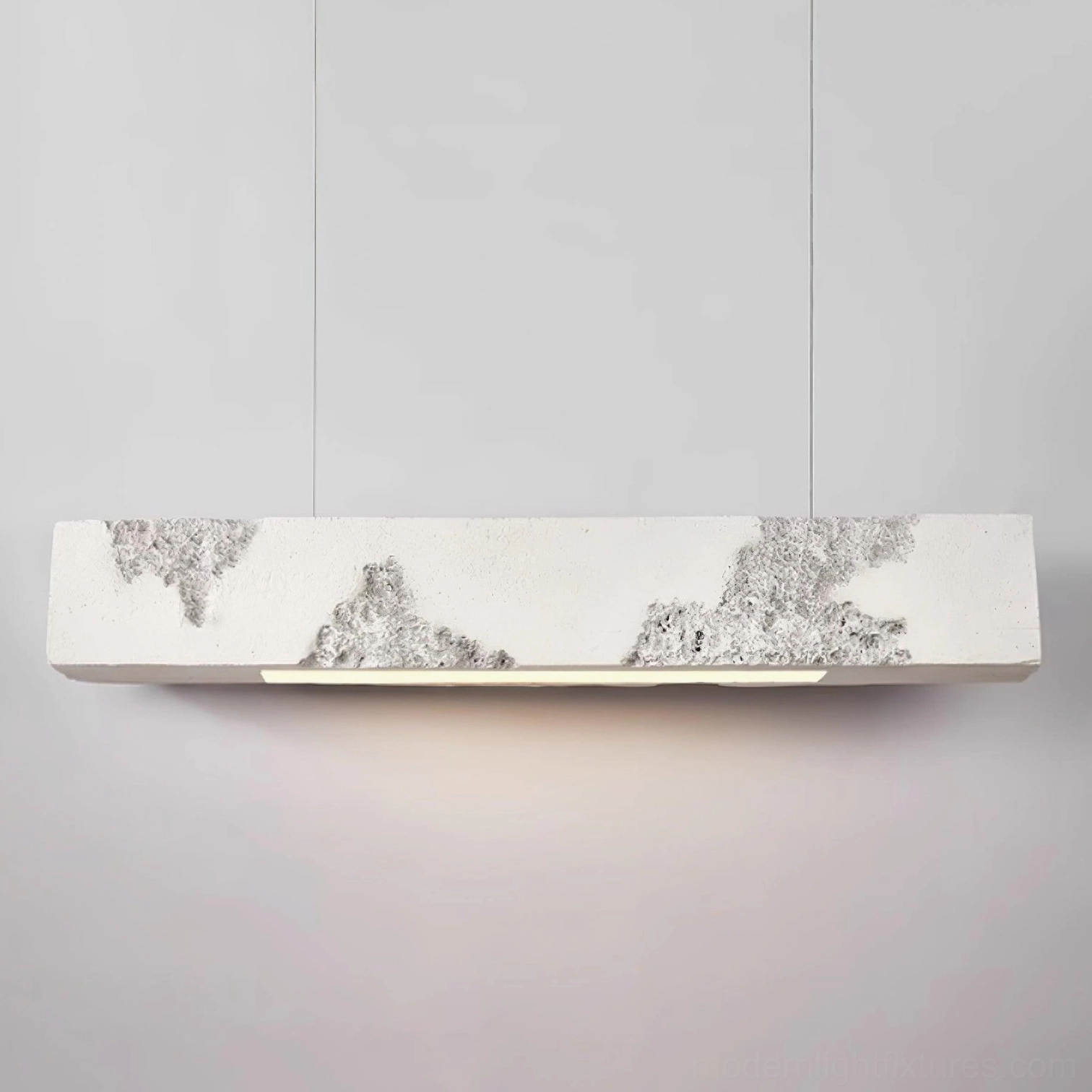 Model B Lunar Gleam white pendant lamp - size variant professional studio photography
