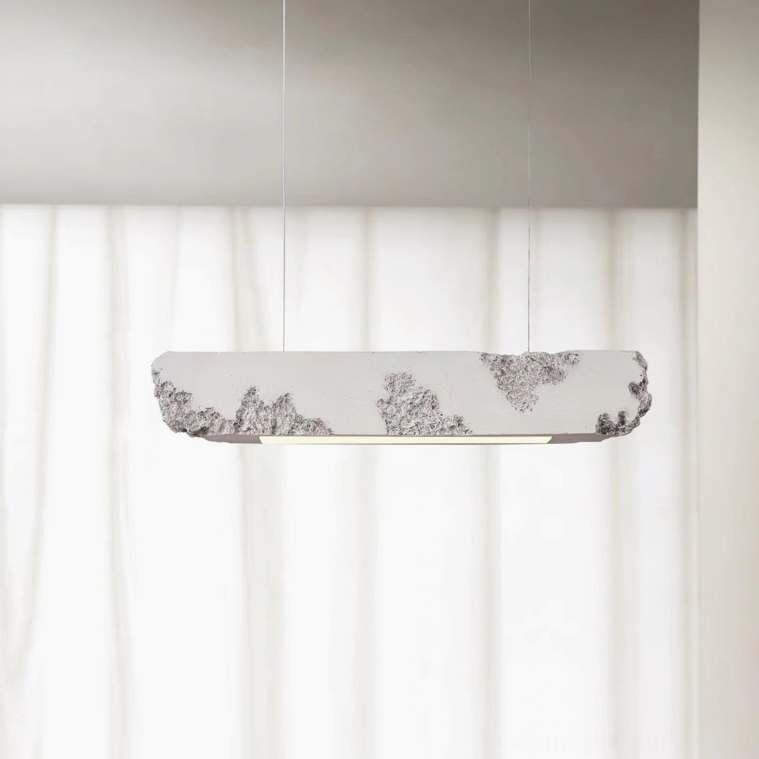 Lunar Gleam modern pendant light - entryway statement fixture with abstract moon crater texture