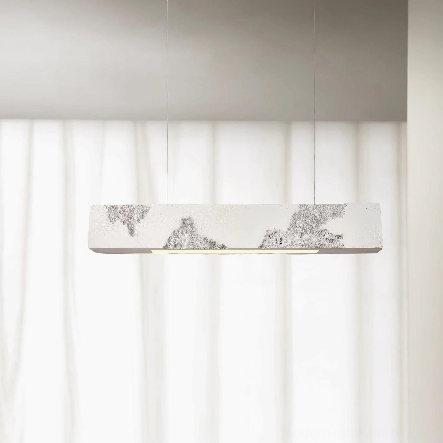 Lunar Gleam pendant light installation comparison - multiple positioning options contemporary fixture