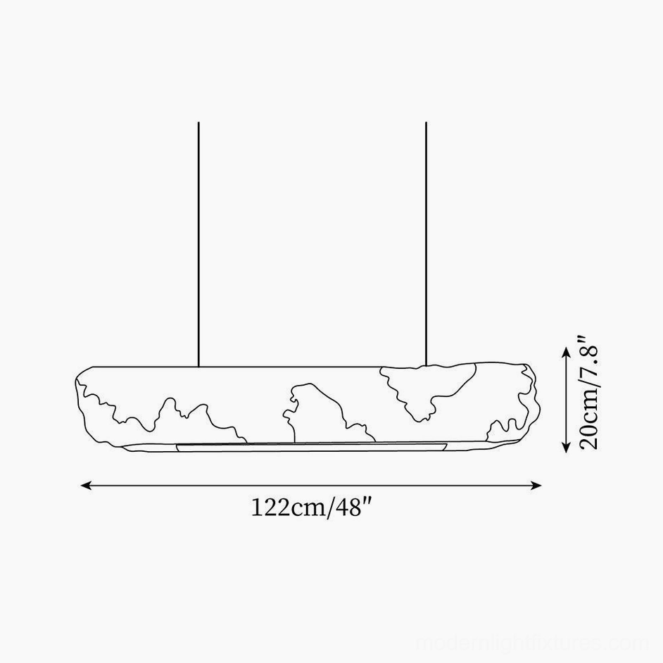 Lunar Gleam linear fixture technical schematic - side view dimension diagram 48 inch length