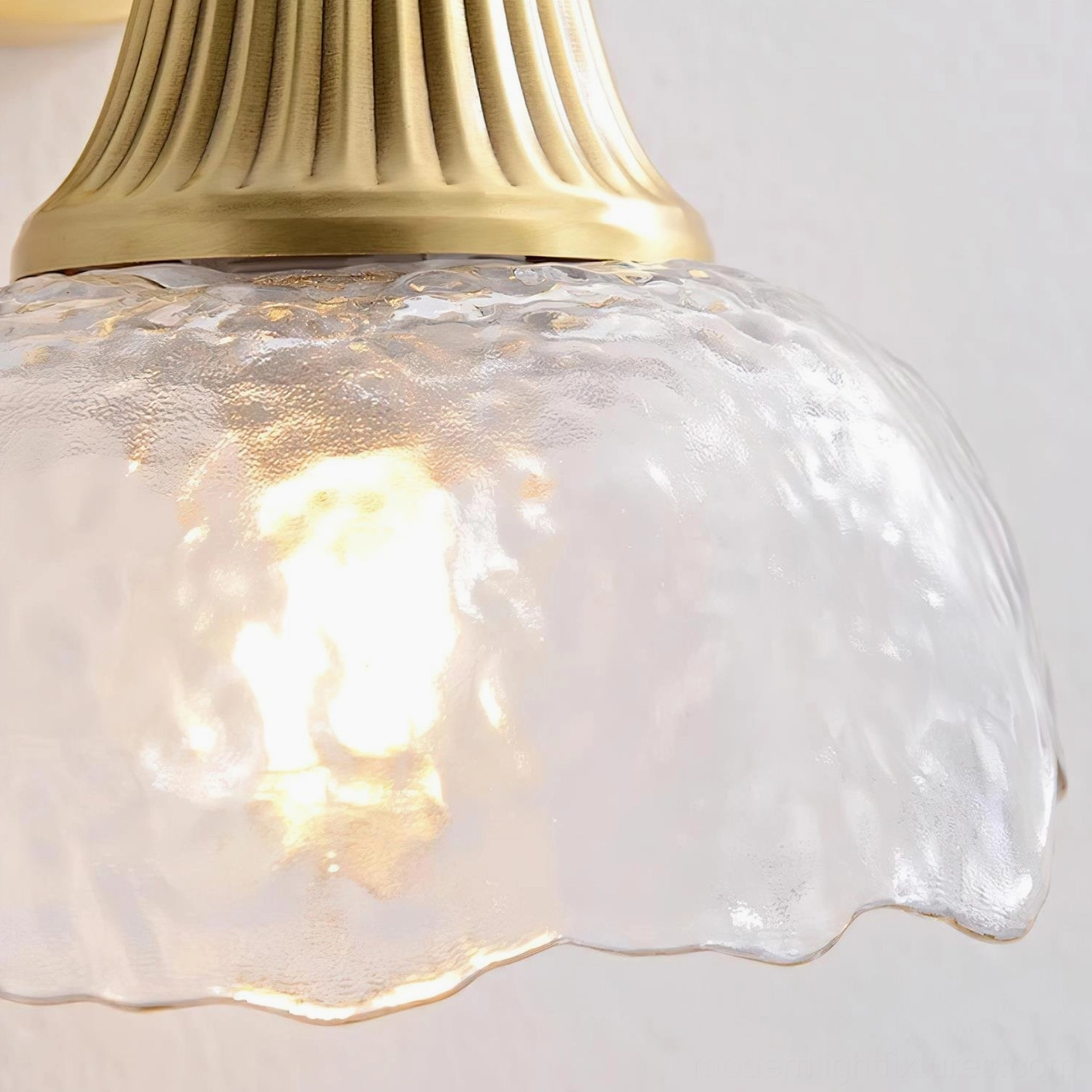 Lunara wall sconce damp-rated outdoor covered patio lighting fixture brass and glass