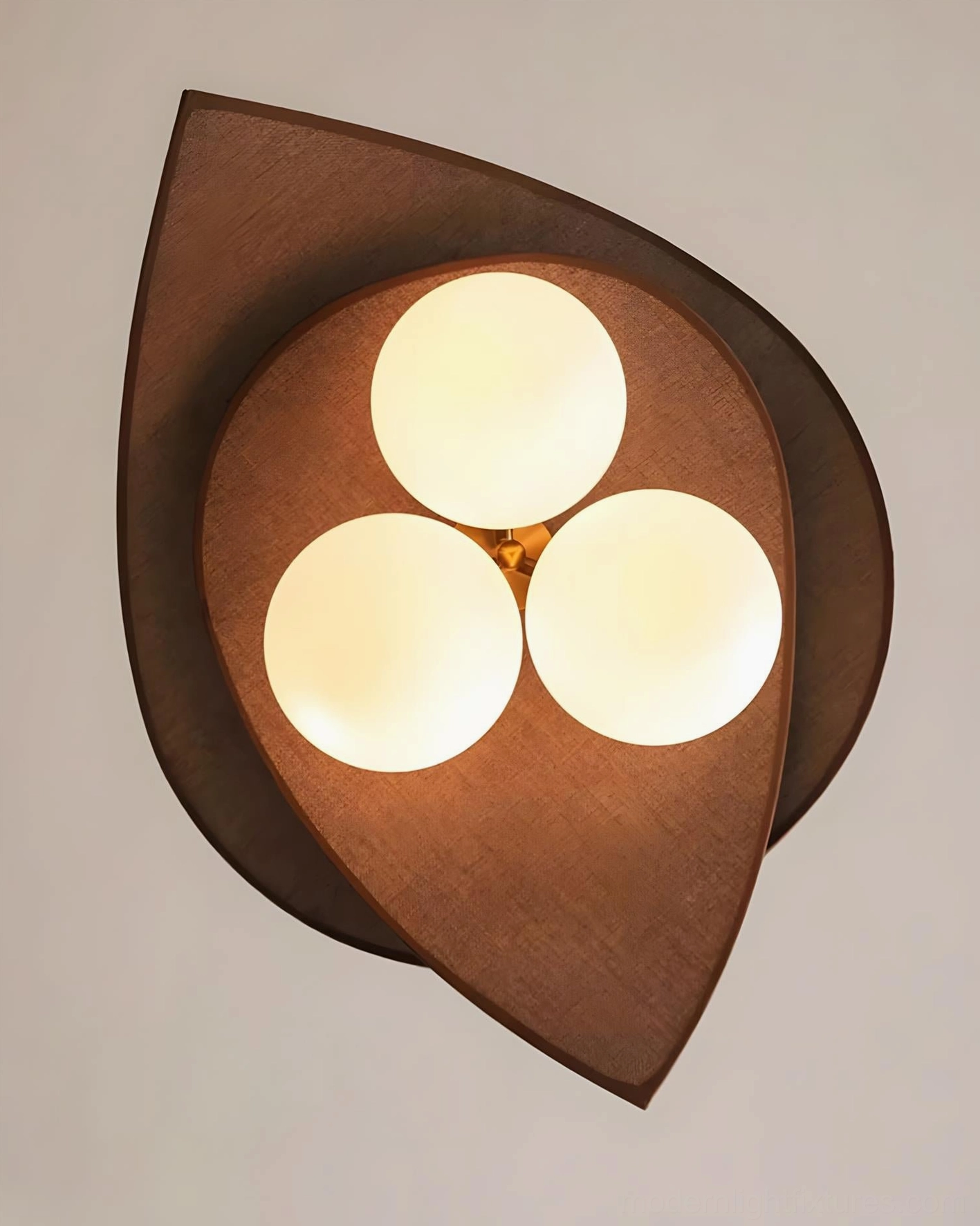 Complete view of Lunova modern pendant lamp installation in residential interior with ambient lighting showcase