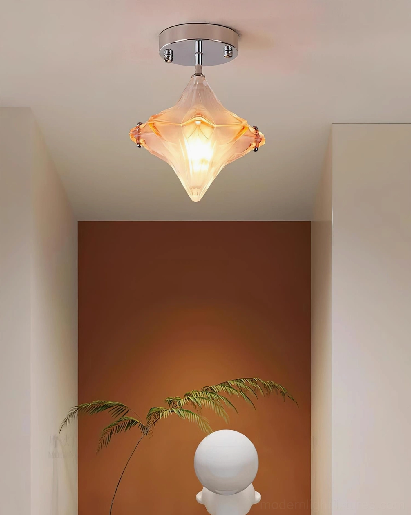 Lyra modern geometric star ceiling light fixture showing contemporary minimalist design aesthetic