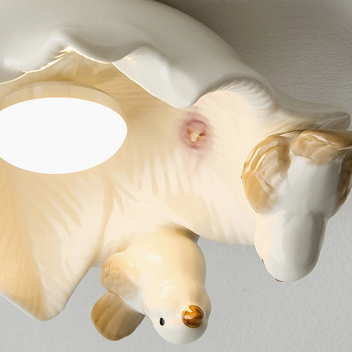 Magnolia Nest bird and bloom ceiling fixture contemporary artistic design perfect for living rooms and intimate spaces