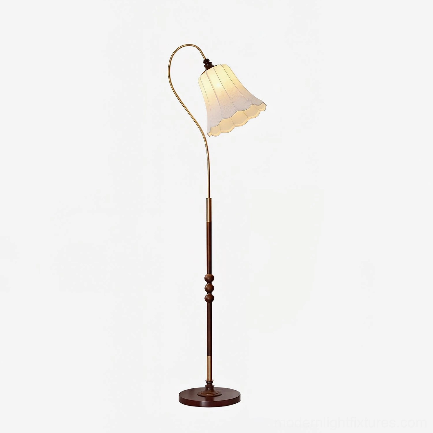 Magnolya floor lamp styled living room decor vintage furniture mid-century modern interior design ambient lighting