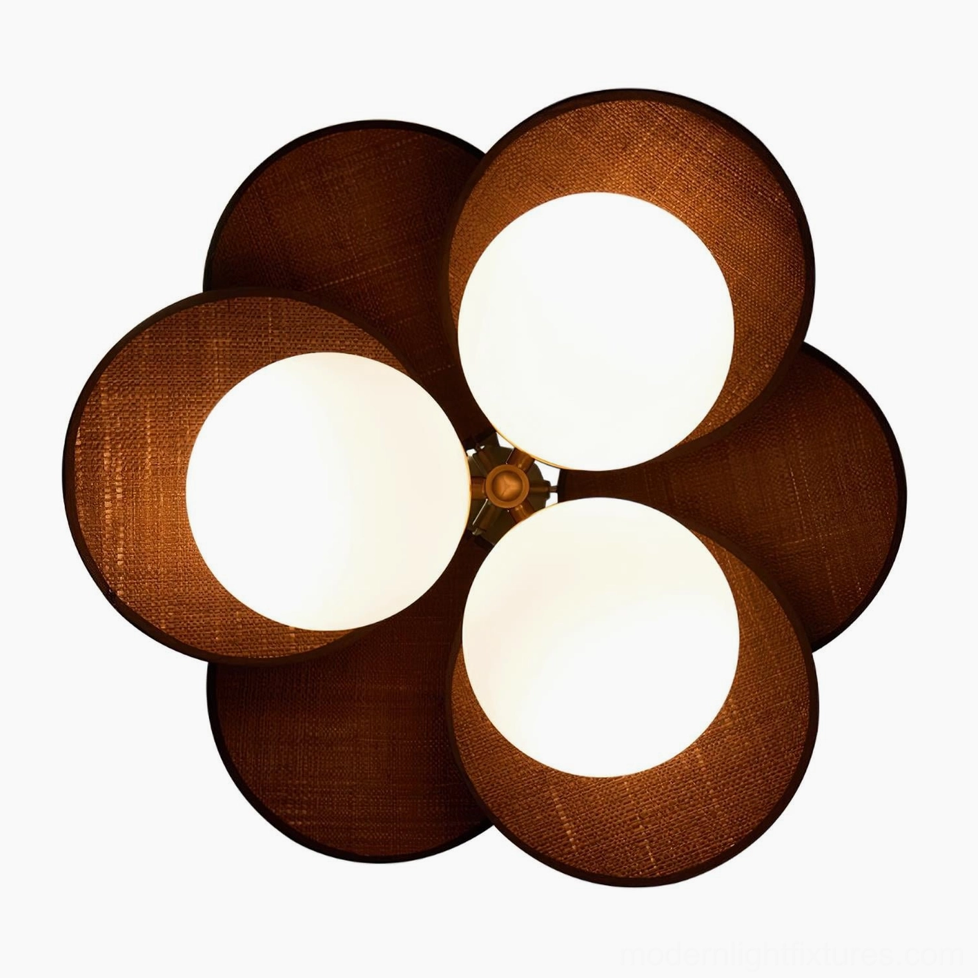 Mahalo pendant light showing multiple color option variations brown white and gold finishes