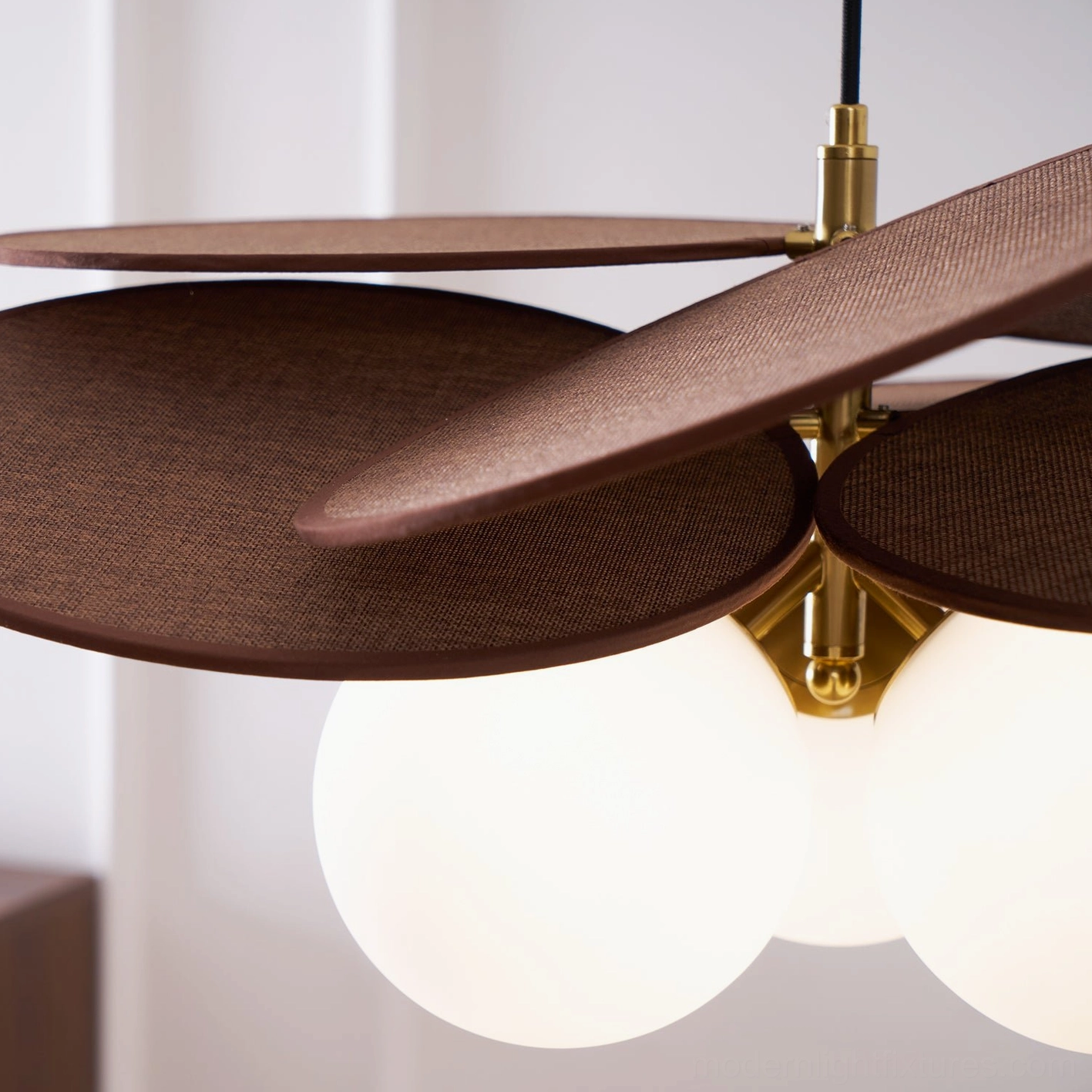Mahalo pendant light contemporary home office ambiance with dark wood furniture coordination