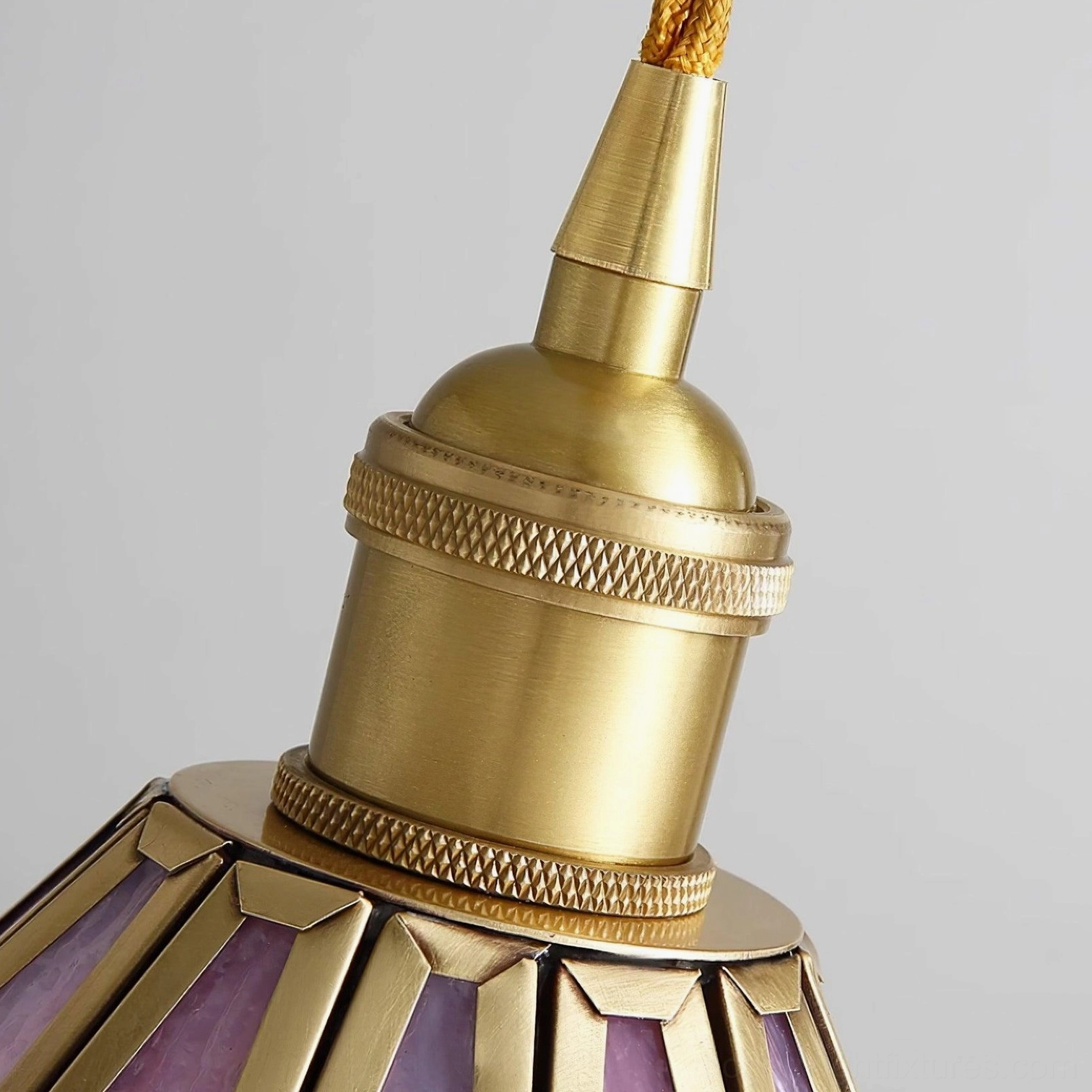 Maki pink glass pendant light fixture transitional modern interior design application