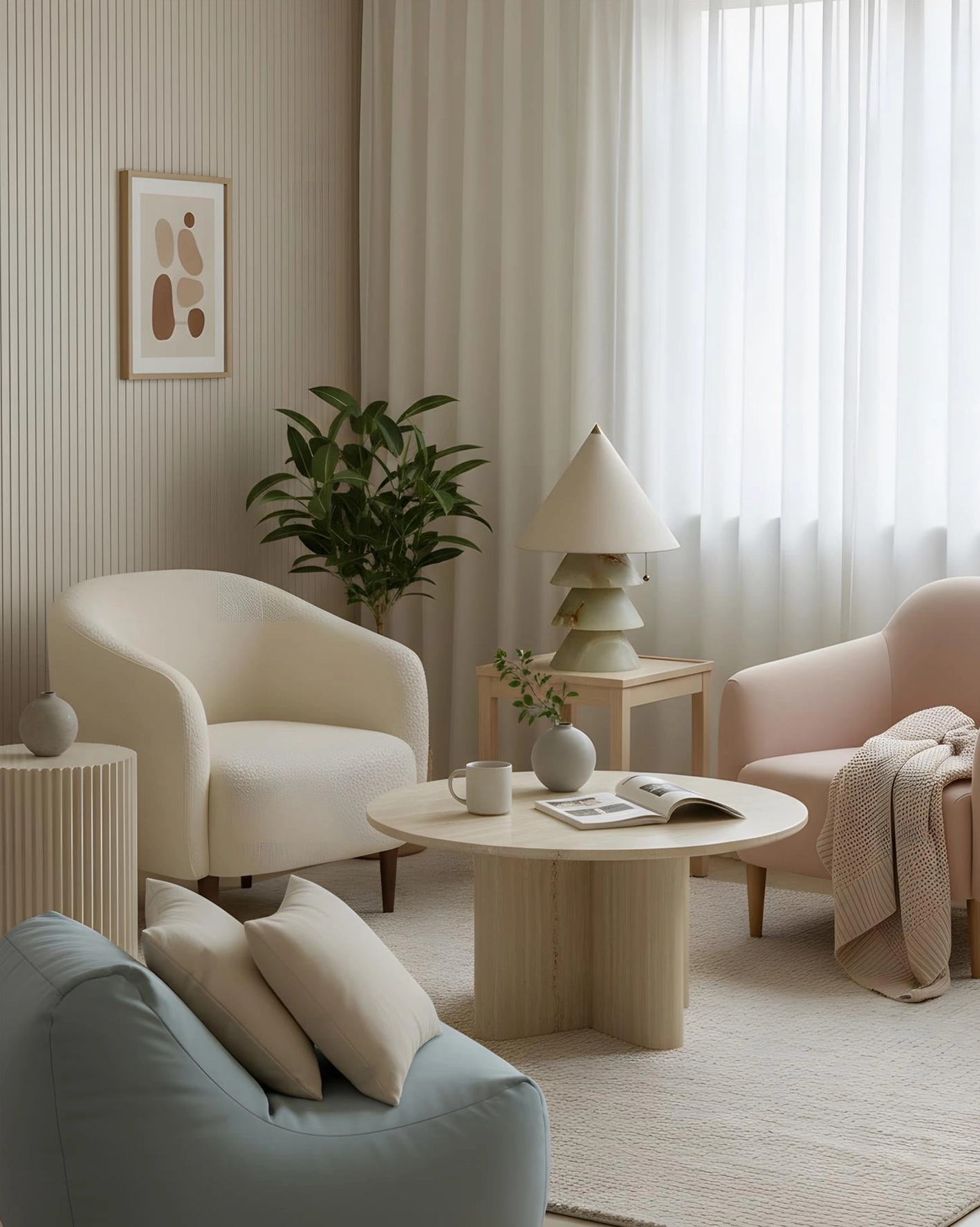Mallow modern table lamp color swatch and finish options display for interior design selection