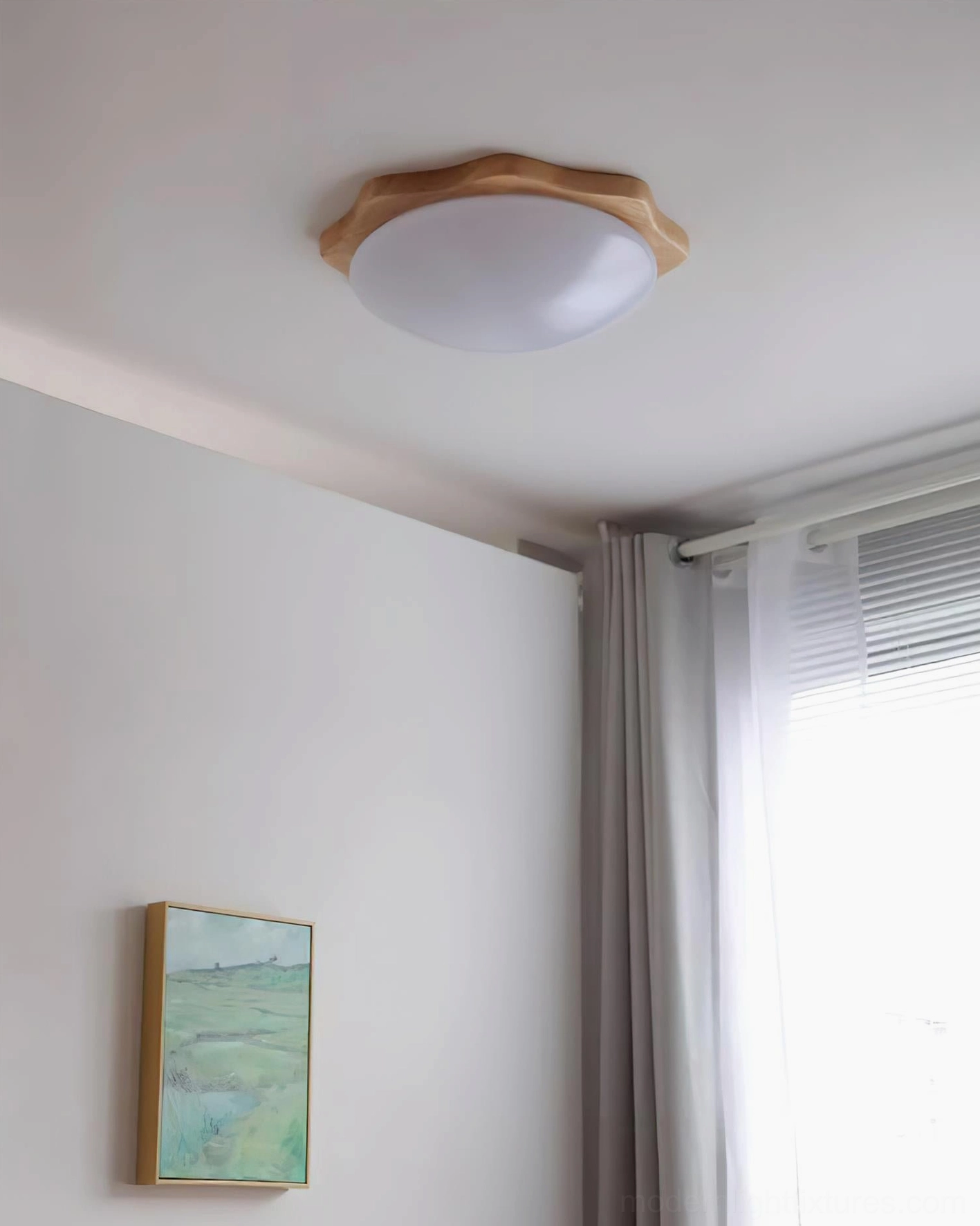 Maple wood ceiling light fixture compatible with North America Australia Europe and Middle East electrical standards