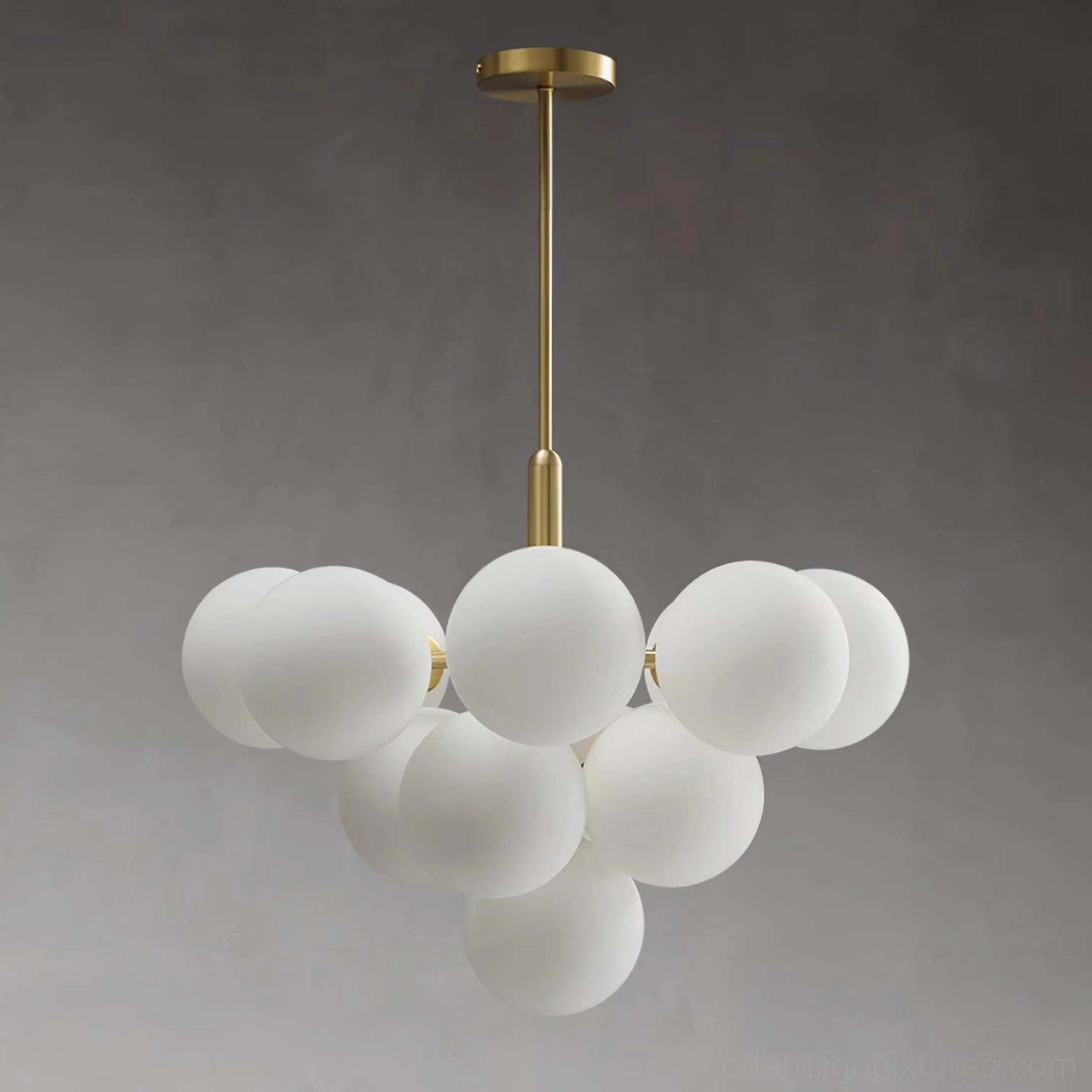 Glass bubble pendant cluster chandelier entryway foyer lighting design