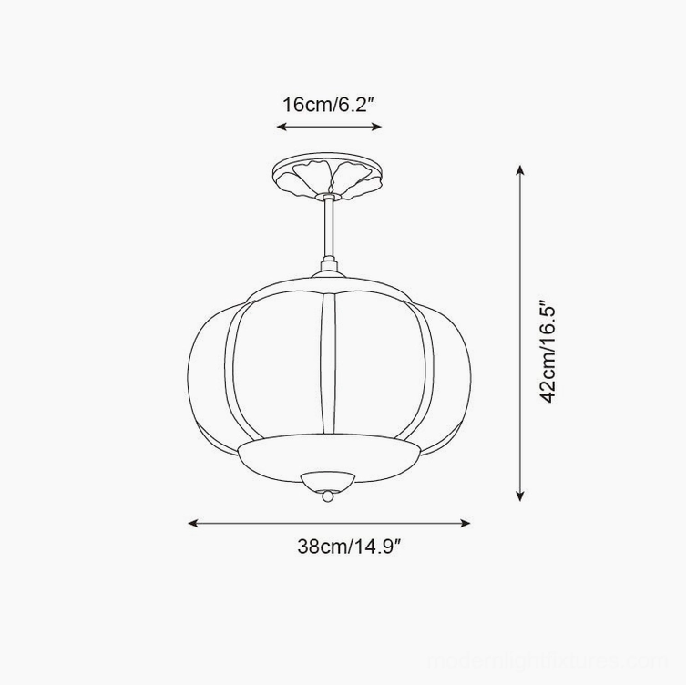 Maravine ceiling lamp technical line drawing dimension schematic standard height