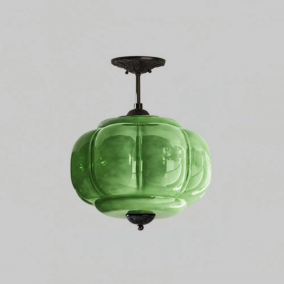 Maravine ceiling lamp variant gold and green color combination