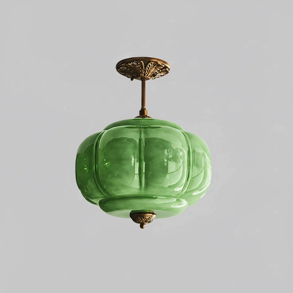 Maravine jade glass ceiling light fixture standard height variant