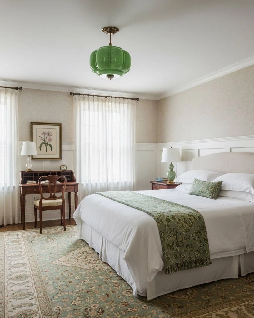 Maravine ceiling lamp warm light glow jade glass diffusion effect