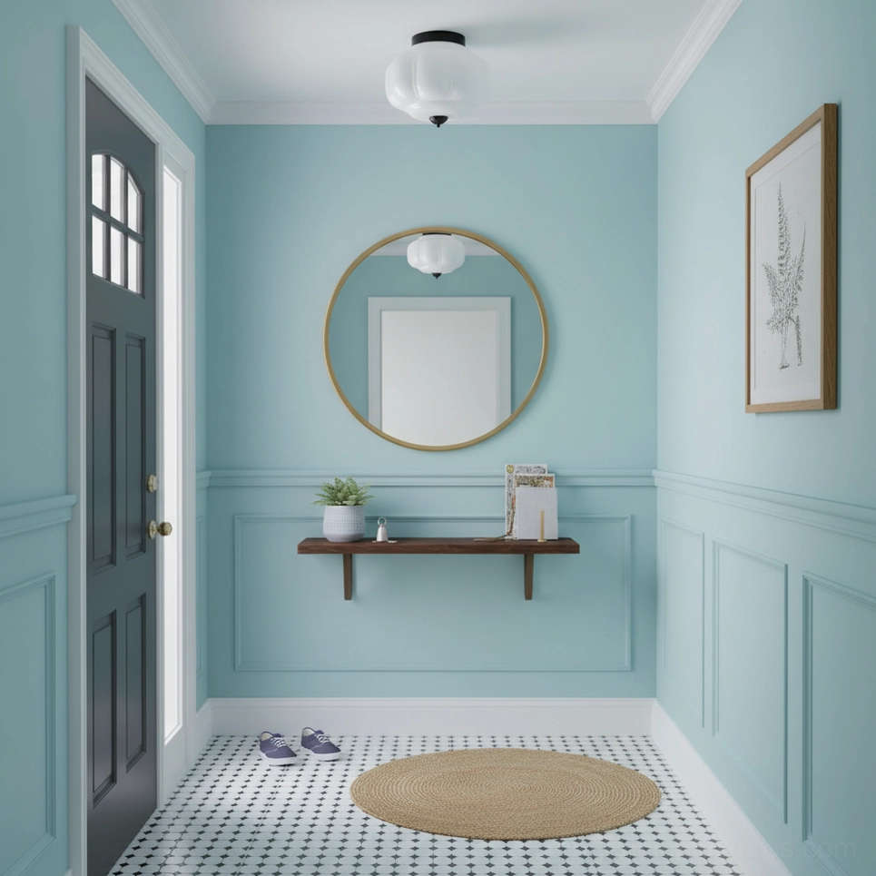 Maravine modern ceiling light fixture showing size comparison in bedroom setting, 38cm diameter handcrafted glass design