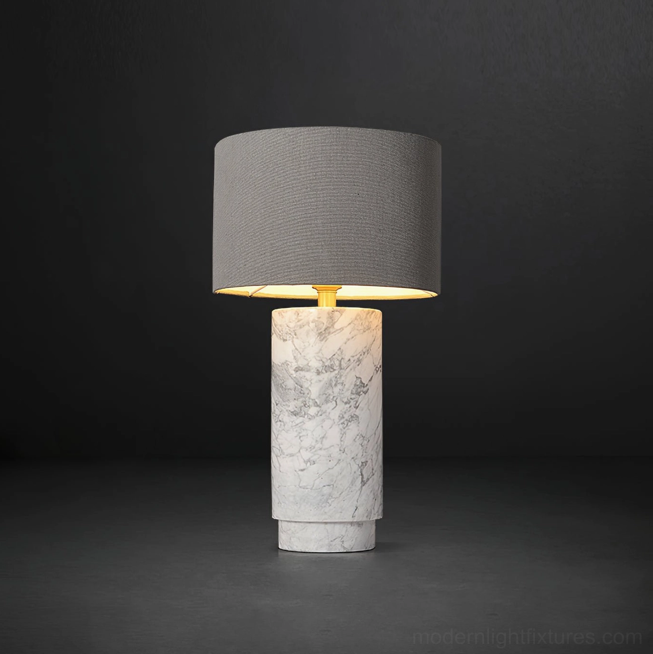 Sculptural marble table lamp with balanced proportions ideal for mid-century modern and contemporary interiors