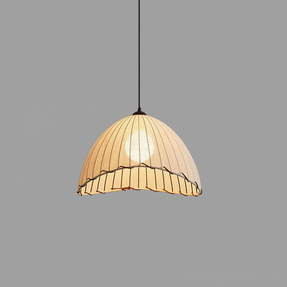 Standard Maris pleated pendant lamp with black and white color combination 40cm