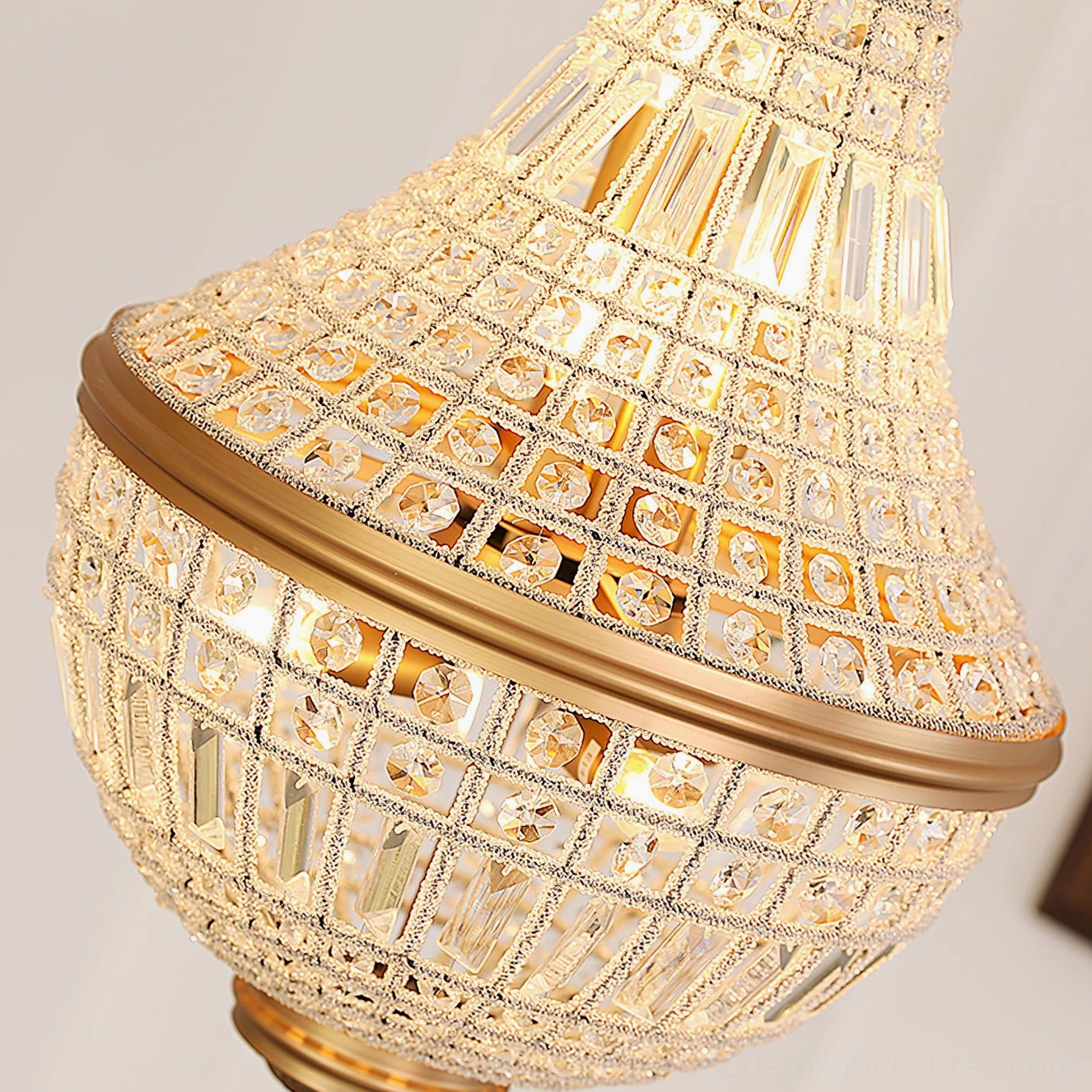 Marrakech crystal pendant light fixture elegant teardrop with cascading beads