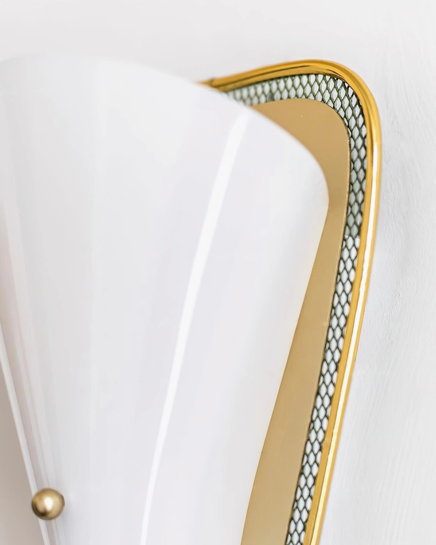 Marzio mid-century modern wall sconce product showcasing versatile gold white green finish options
