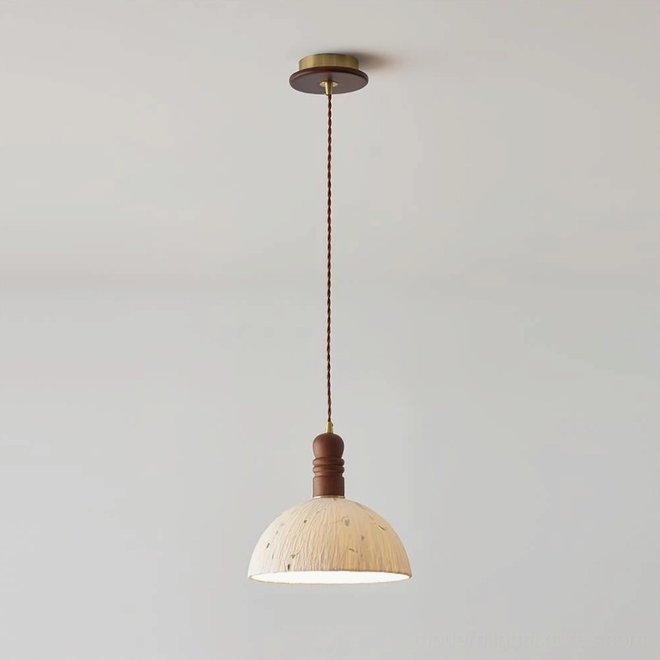 Medium dome pendant lamp 25cm diameter in warm interior setting, versatile size option