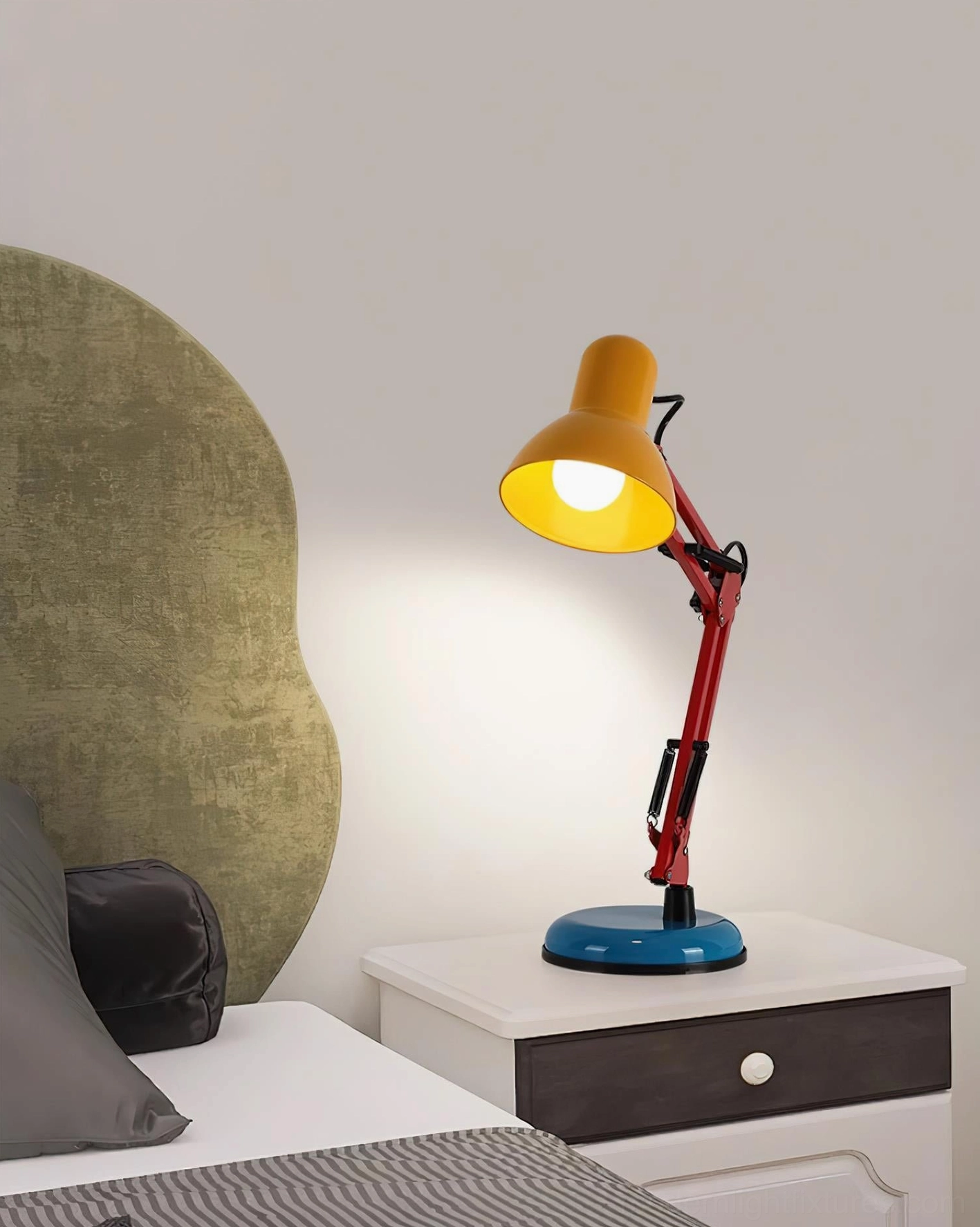 Memphis-style desk lamp Memphis Group design heritage - postmodern 1980s design movement inspired contemporary table lamp for design enthusiasts