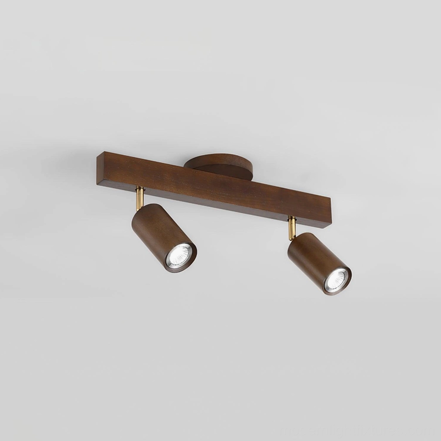 Natural wood finish Merlo track light 42cm small size fixture
