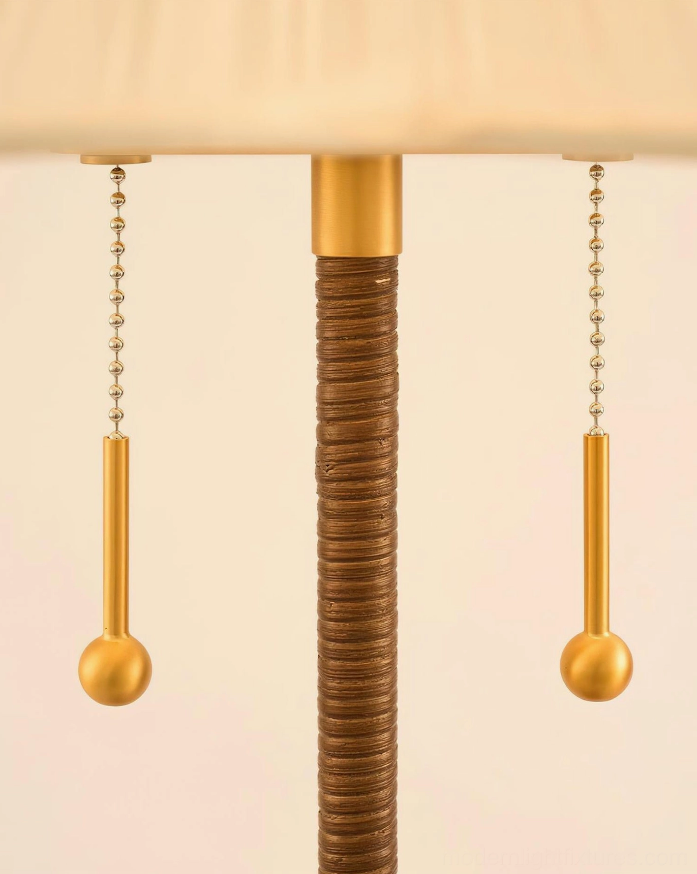 Merona table lamp in beige and walnut color options displayed side by side for style comparison