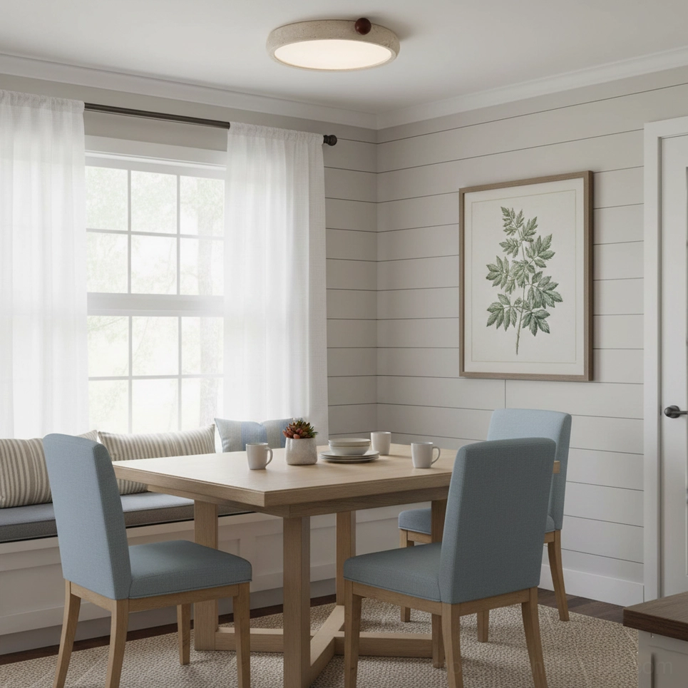Metra natural stone ceiling light fixture 3000K warm white illumination in contemporary space