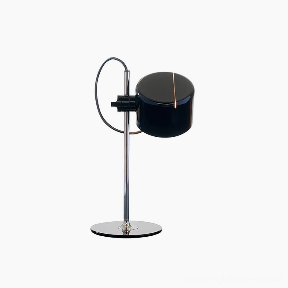 Black metro spot table lamp modern contemporary - adjustable cylindrical shade design