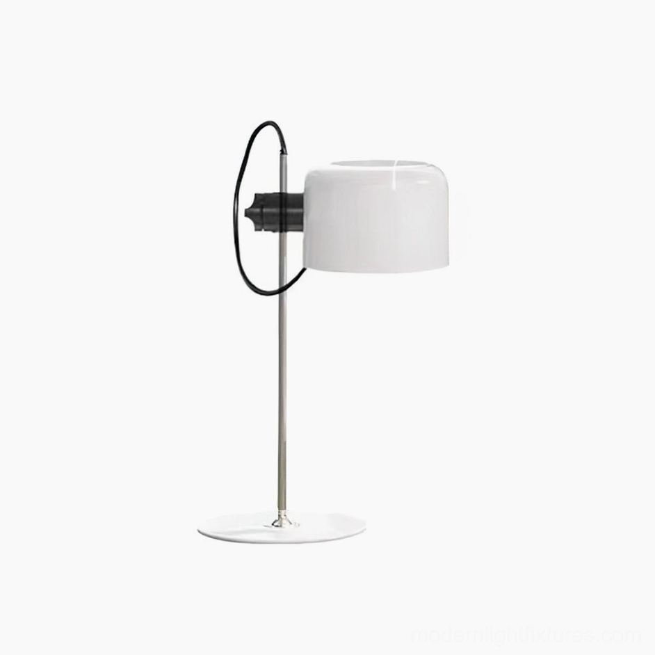 White metro spot table lamp modern contemporary - adjustable polished chrome table lighting