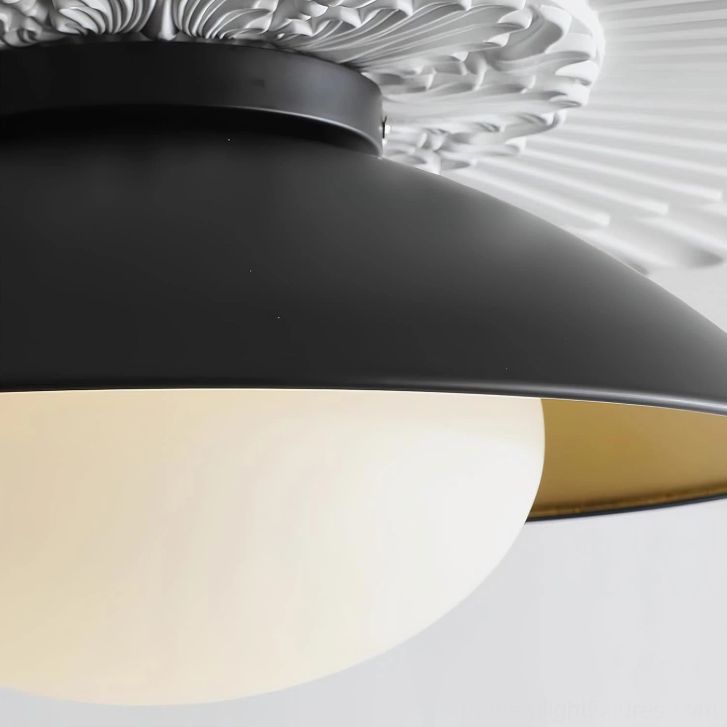 Mezo contemporary flush mount ceiling light modern minimalist interior space ambiance