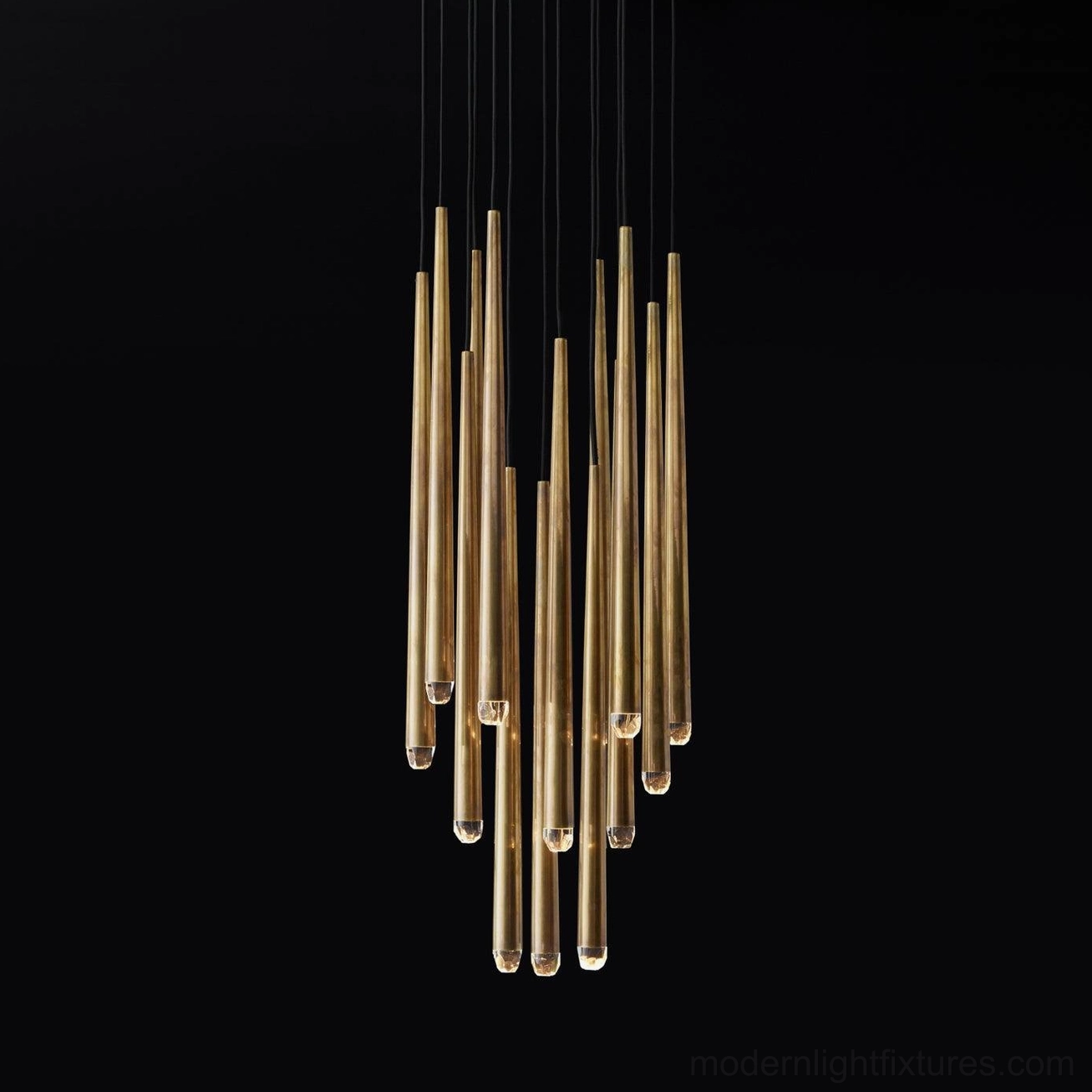 Mid-century modern cluster chandelier 14 head configuration variant