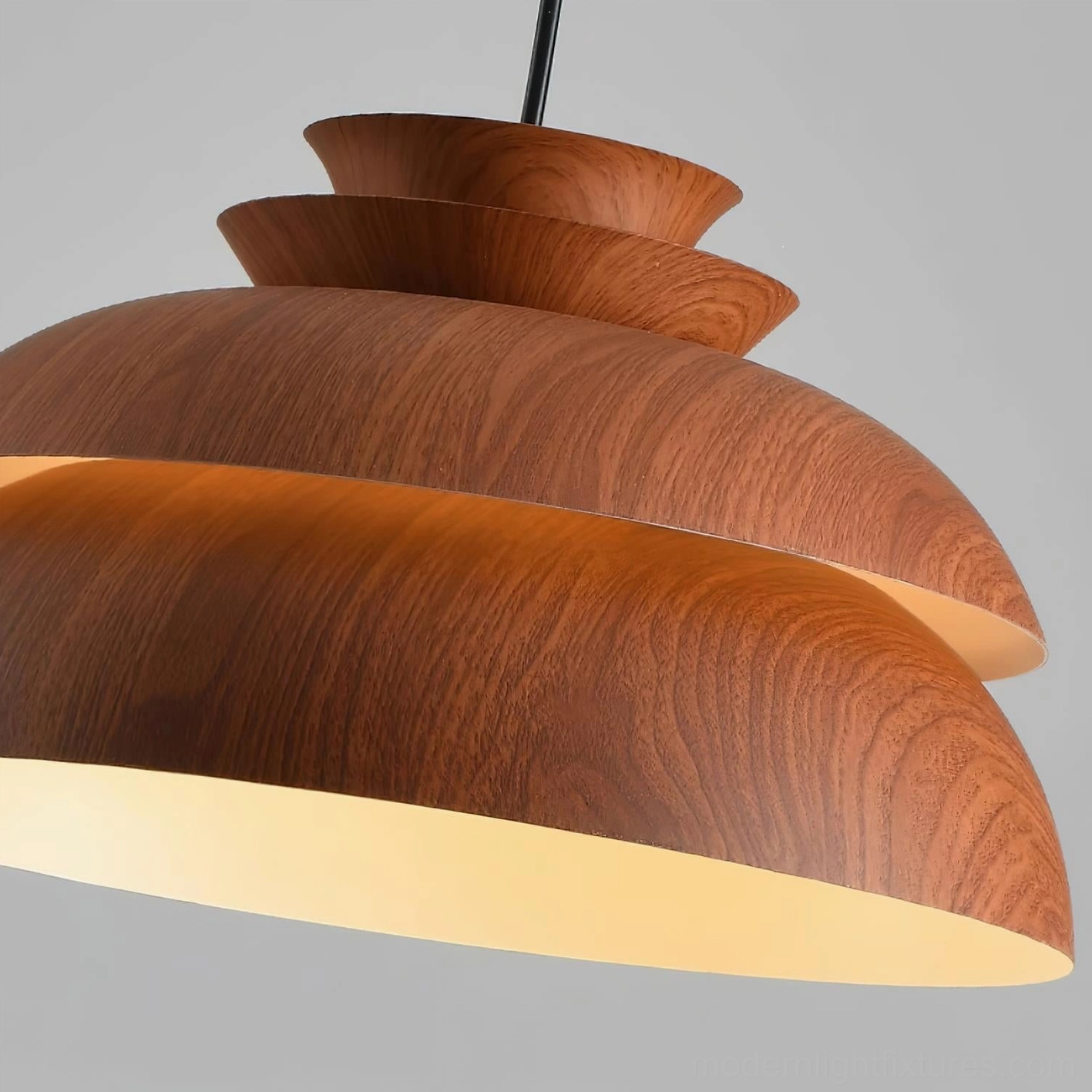 Midori tiered pendant light product overview showing both color options and shade construction
