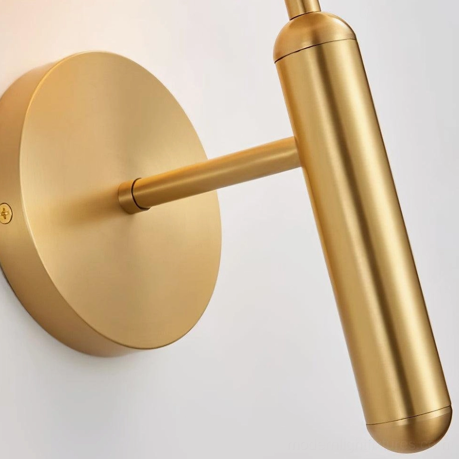 Miira Nordic wall sconce mounted beside bedroom mirror, bathroom-suitable damp-rated lighting