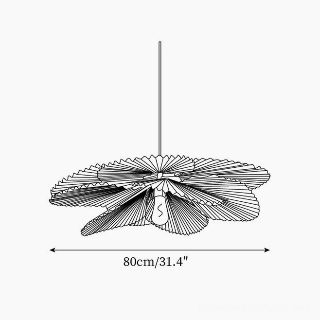 Technical orthographic drawing of Mikado pendant light showing side view with 80cm dimension marking