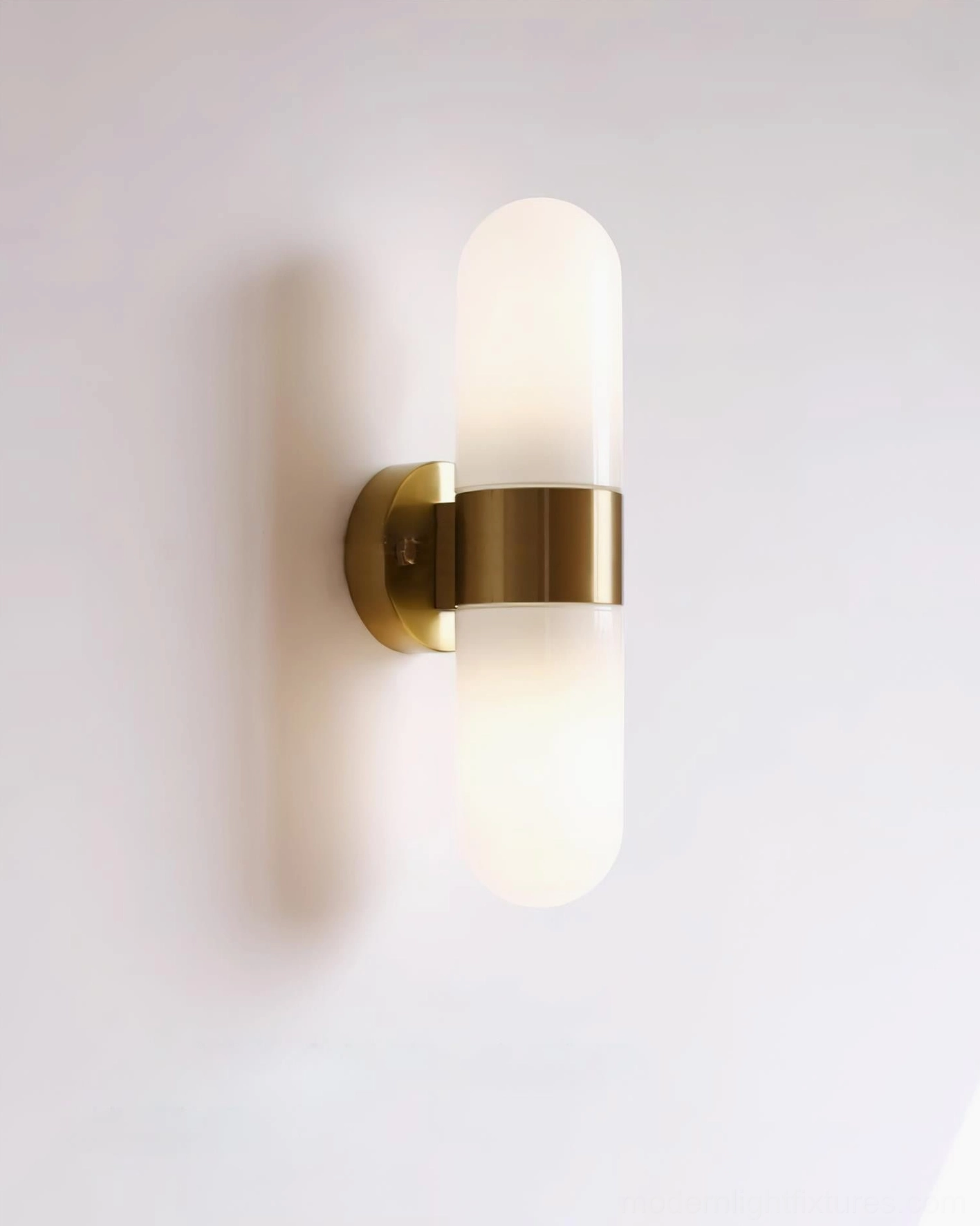 Modern wall sconce soft ambient lighting effect - frosted glass diffusion performance