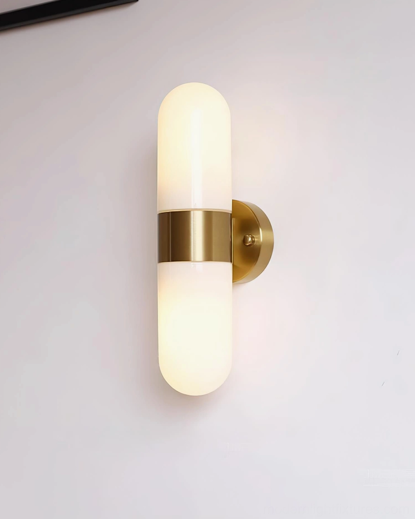 Milano wall sconce in contemporary bedroom setting - bedside reading light fixture