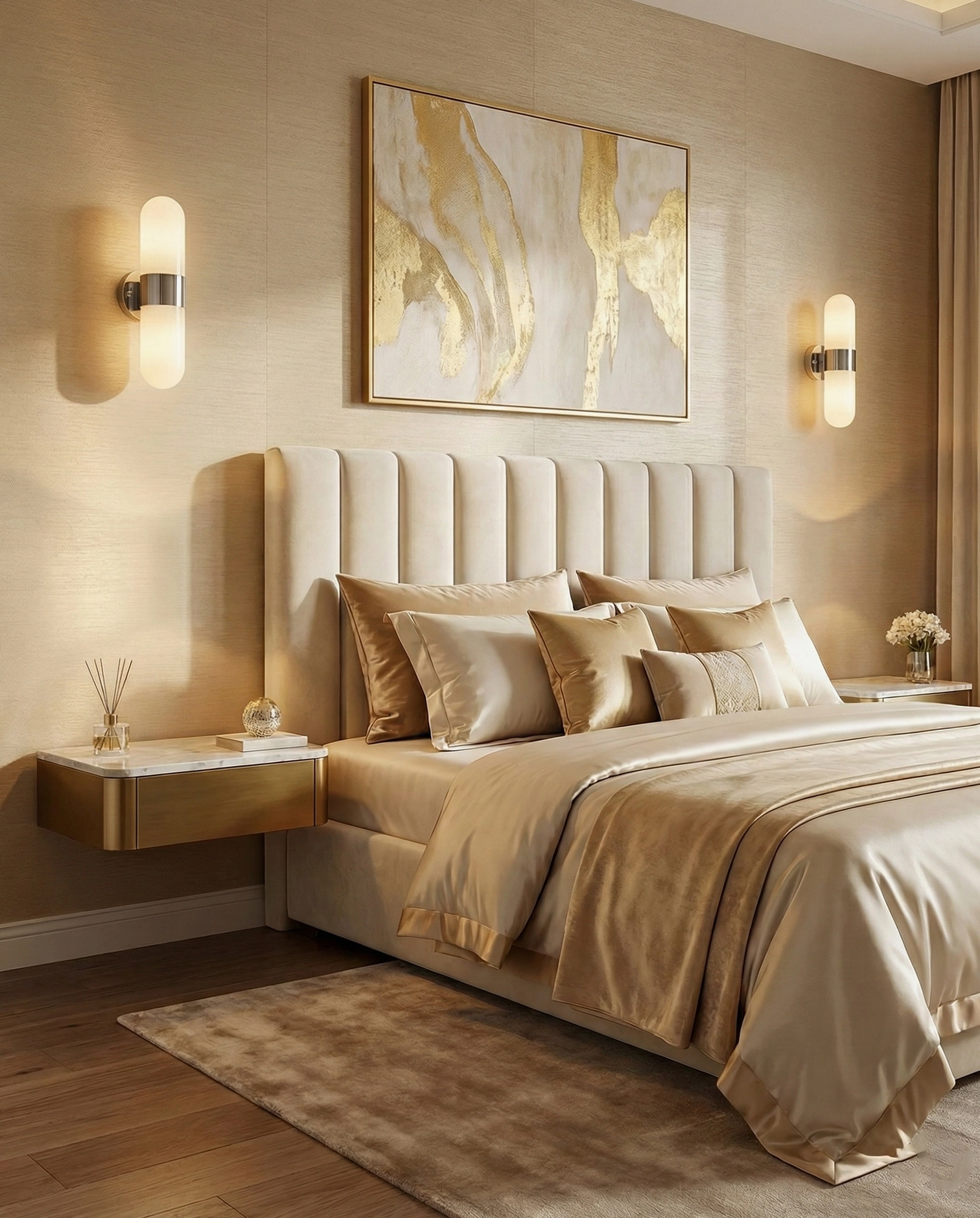 Wall sconce frosted glass shade diffusing soft warm light - ambient illumination close-up
