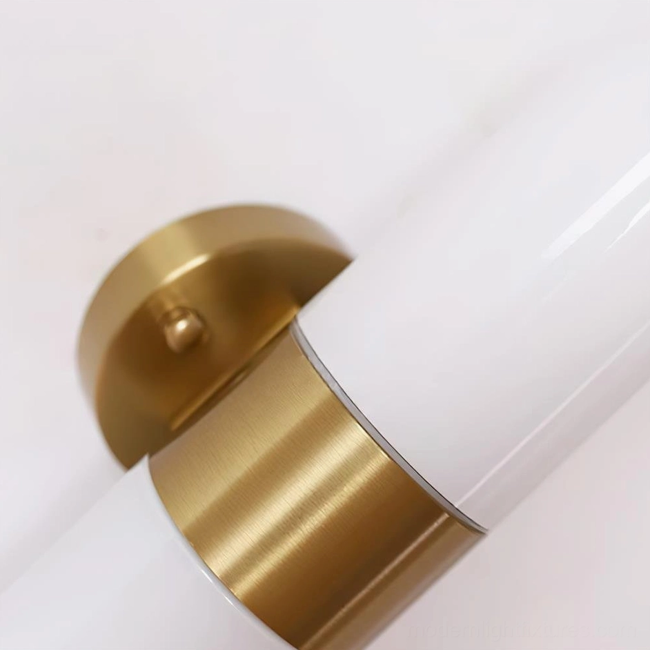 Contemporary wall sconce paired installation - symmetrical double fixture arrangement