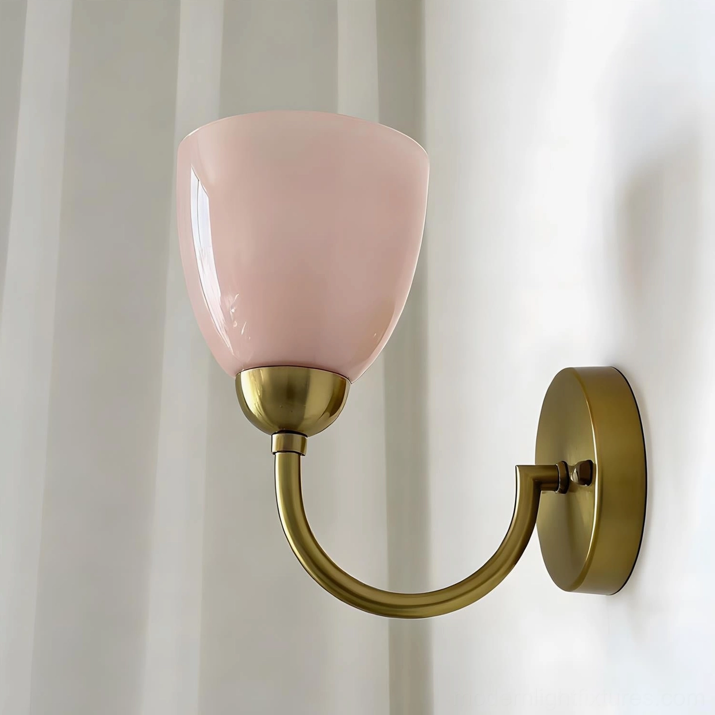 Mild Velin wall sconce mounted on bedroom wall - soft diffused lighting and decorative placement