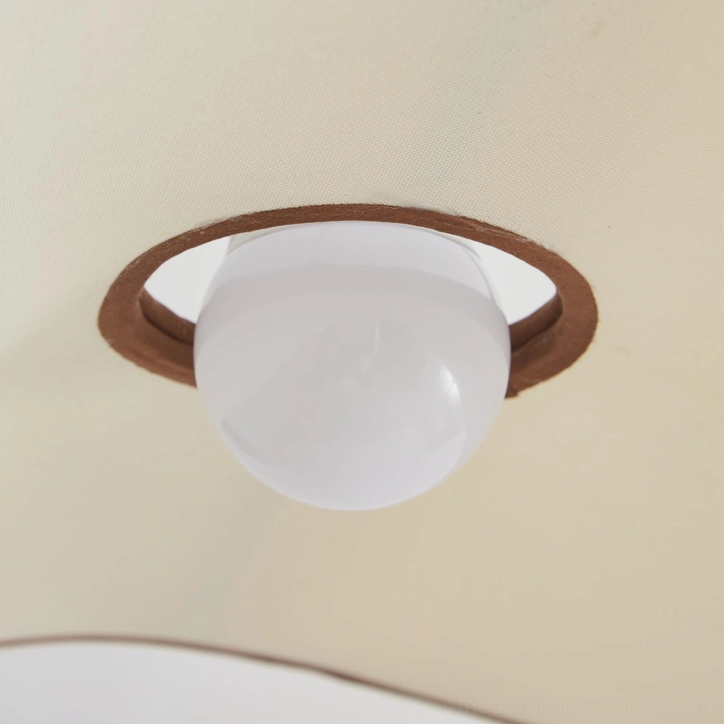 Miley medium size fabric pendant light 50cm variant installed in residential interior showing everyday usage and ambiance creation