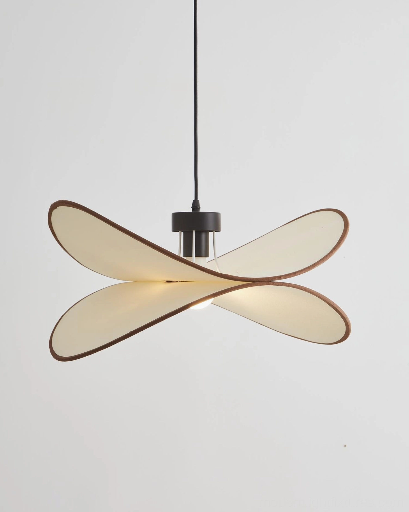 Miley organic hanging pendant lamp detail showing fabric construction quality and durability of materials