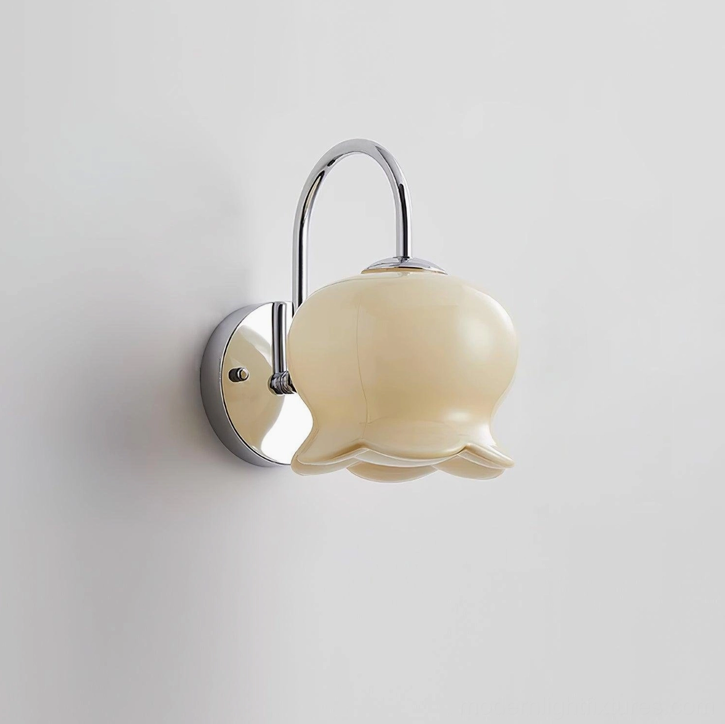 Millie Bells wall sconce with charming bell-shaped ceramic shade and decorative bow, elegant wall-mounted pendant light fixture