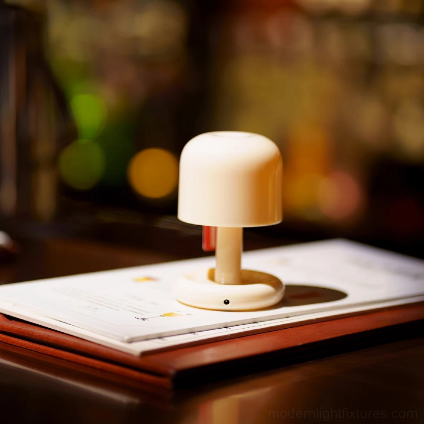 Portable mini mushroom table lamp - Bookshelf accent lighting