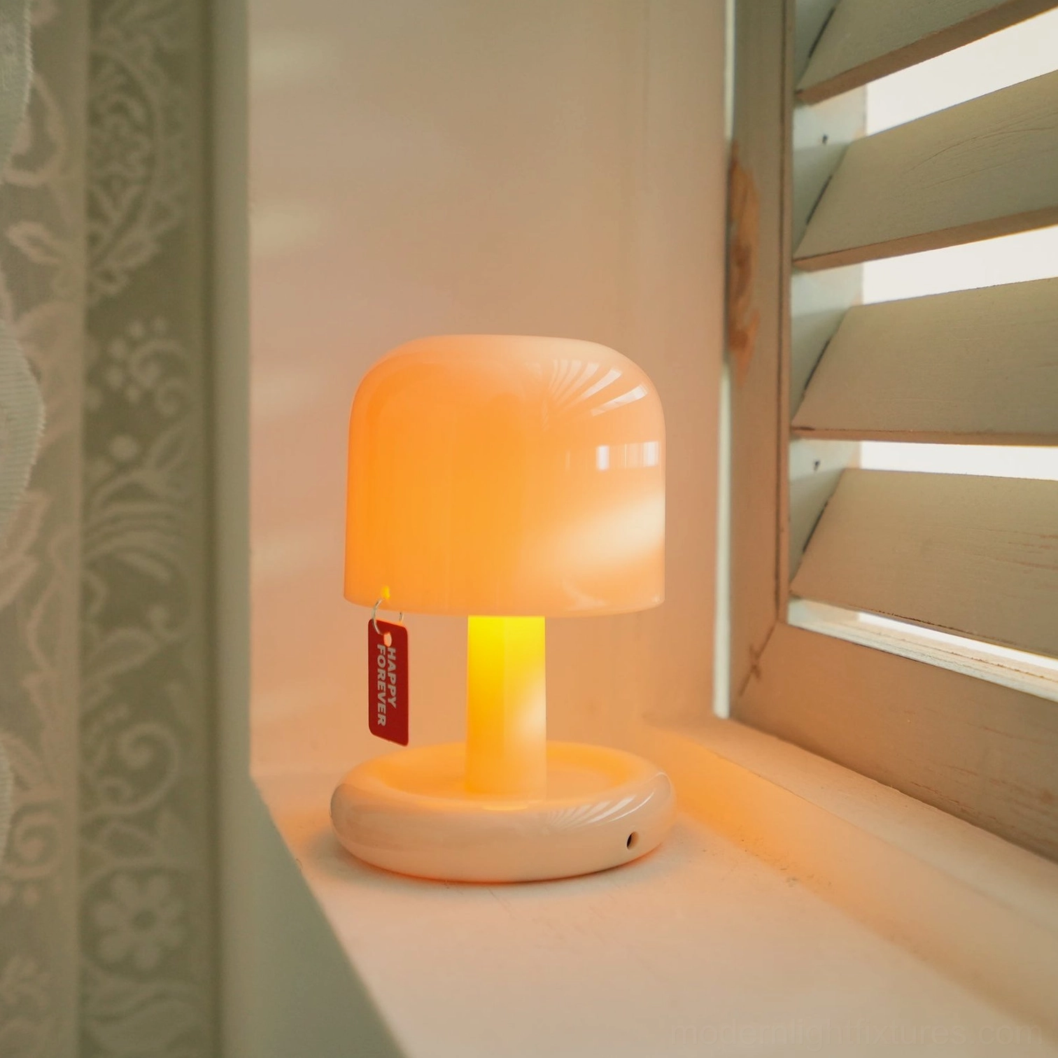 Rechargeable mushroom lamp - Warm 3000K LED for meditation and relaxation